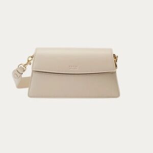 Freja NY Mini Cream Shoulder Bag with Gold Hardware